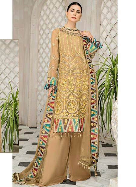 Beige Colour RAMSHA PEC New Latest Festive Wear Designer Pakistani Salwar Suit Collection R-456